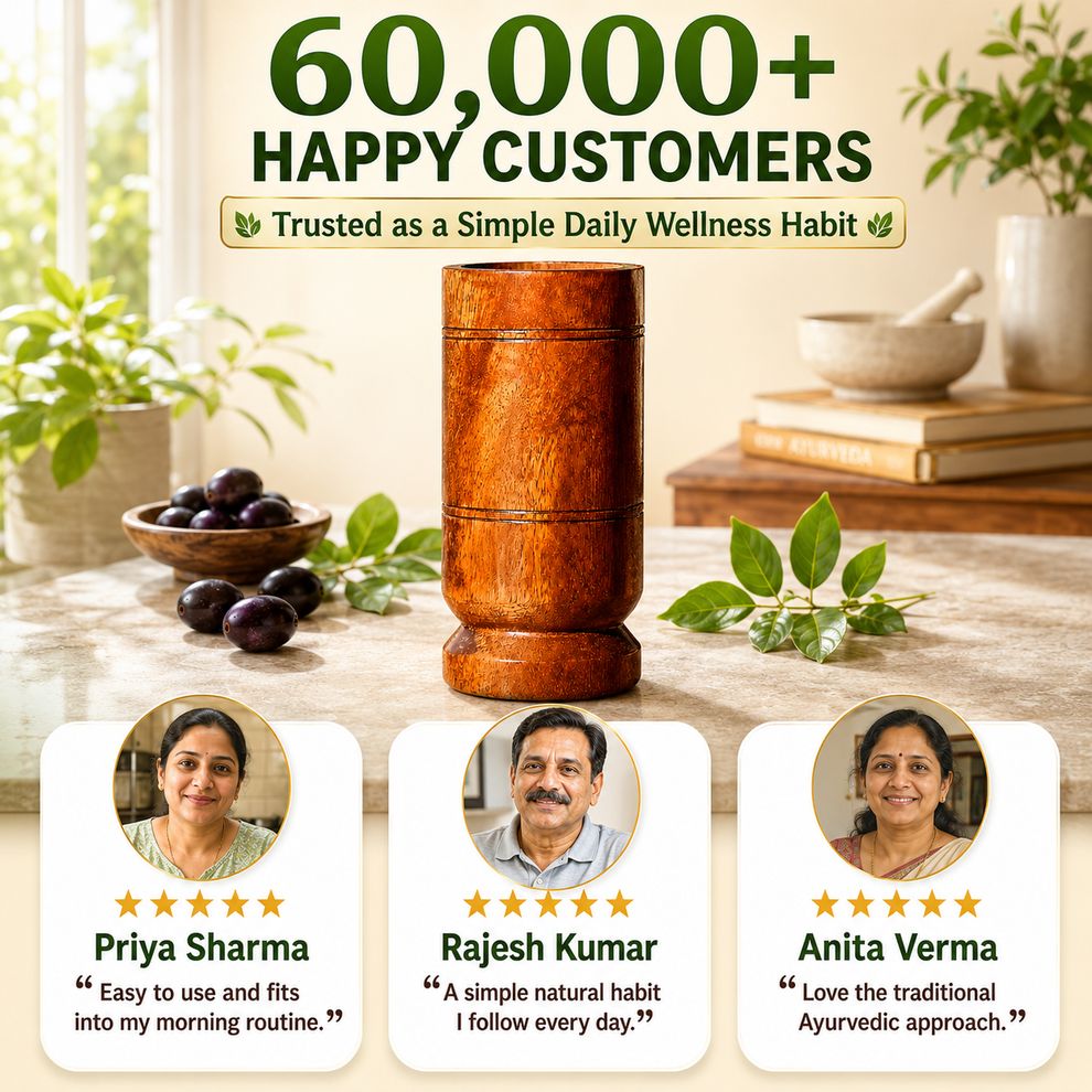Wooden Water Glass (100% Ayurvedic)