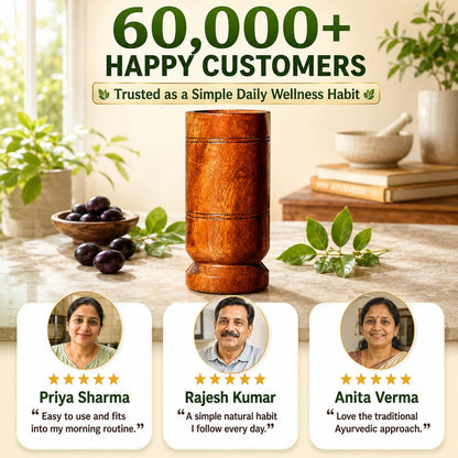 Wooden Water Glass (100% Ayurvedic)